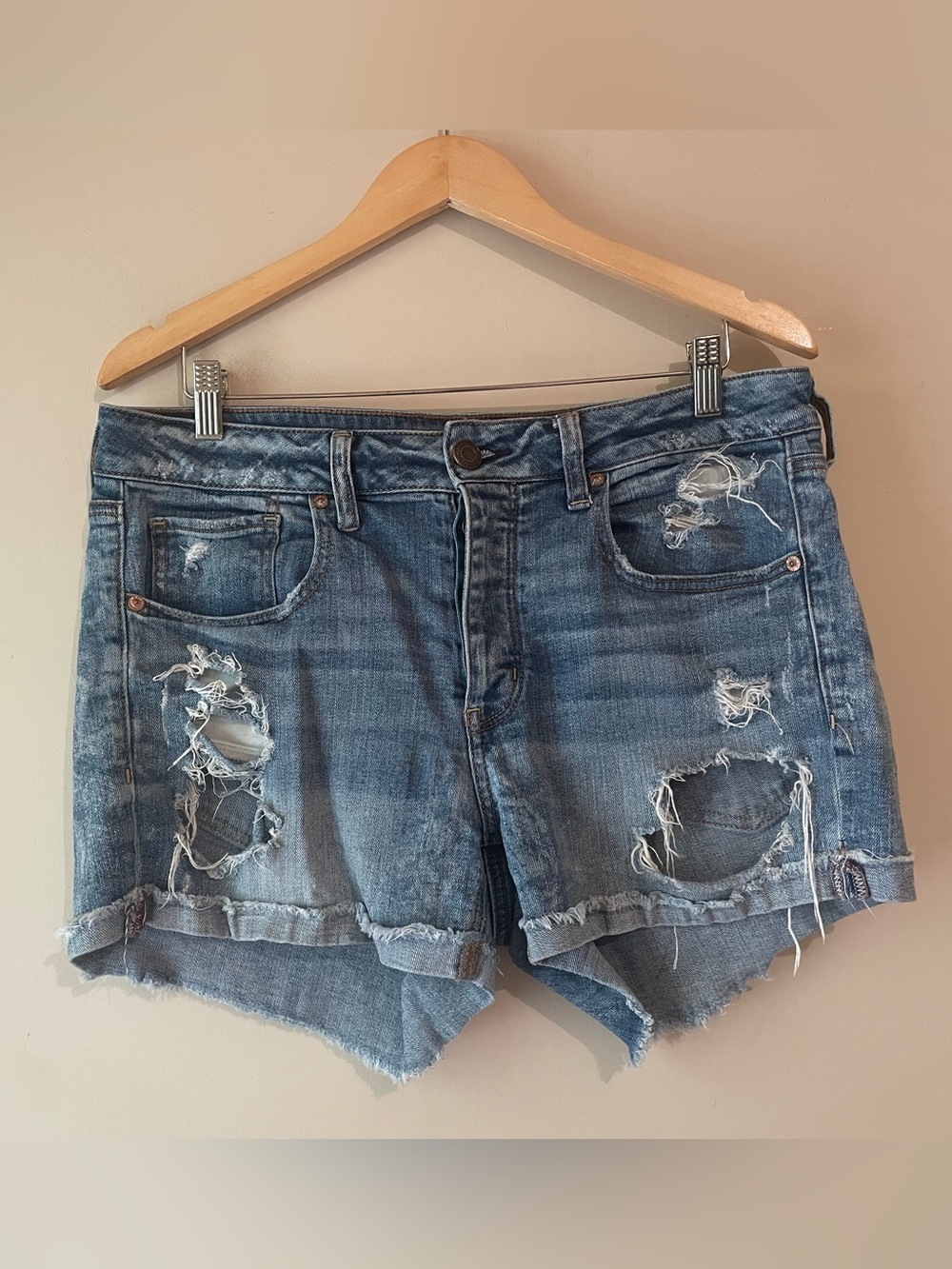 American Eagle | distressed Jean shorts